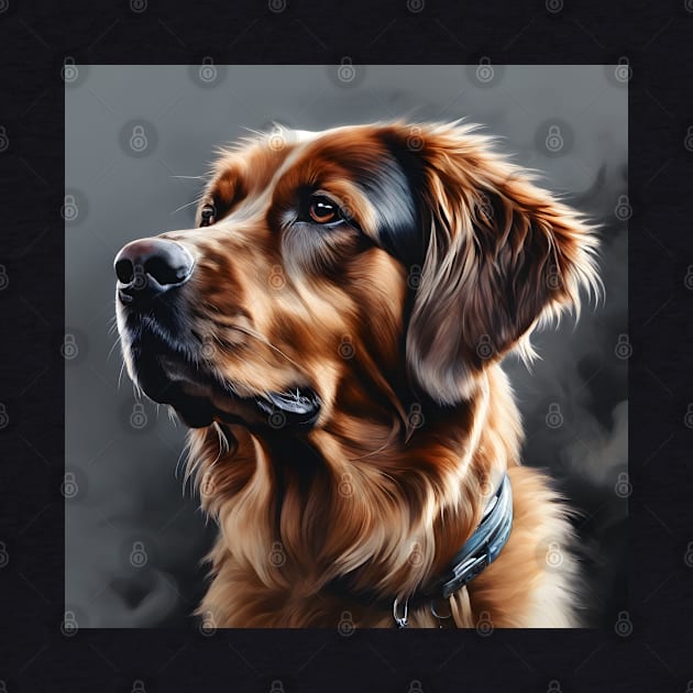 Bernese Mountain Dog Oil Painting by jlee